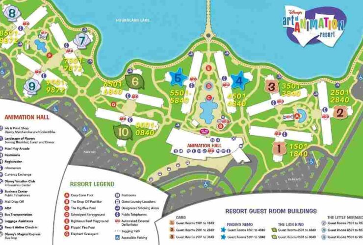 Art of animation resort map