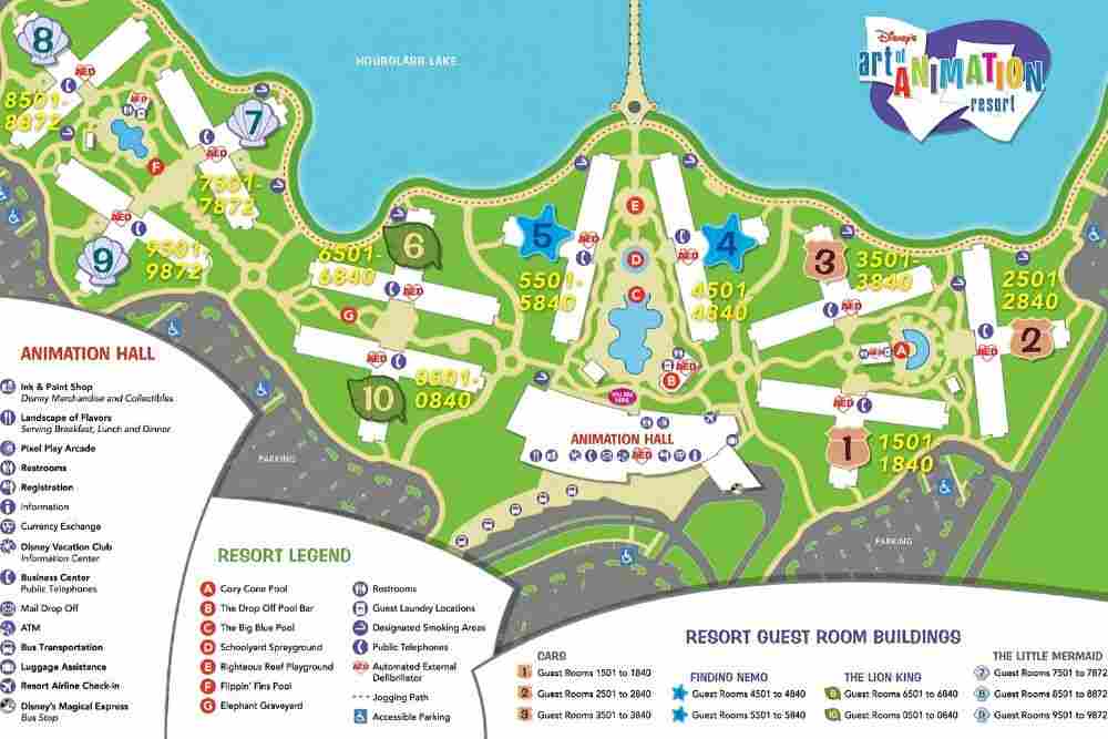 Art of animation resort map